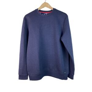 Guide London‎ Premium Range Men's M Blue Ribbed British Design Sweater *